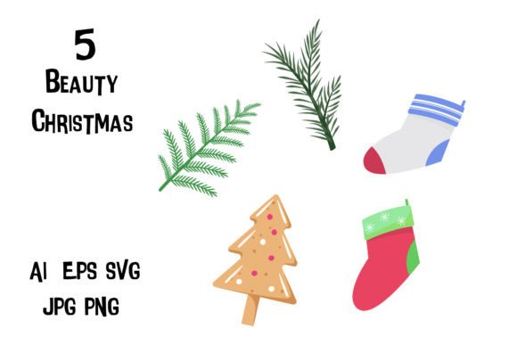 Beauty Christmas Illustrations for Festive Design Projects