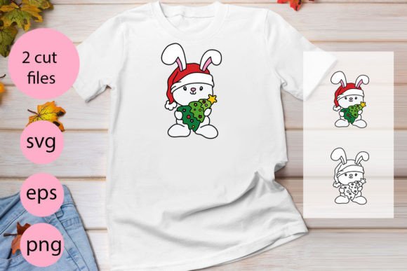 Bunny Christmas Svg,eps,png,clipart for Illustrations