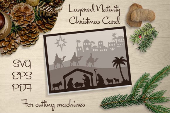 Christmas Card Nativity SVG Review for Embroidery Projects