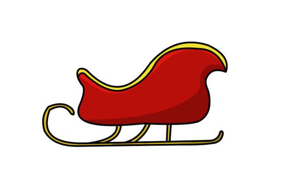 Christmas Carriage Vector Illustration for Digital Product Creators