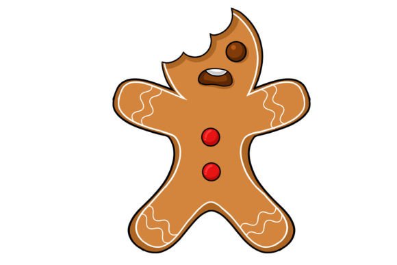 Christmas Gingerbread Man Illustration for Digital Product Creators