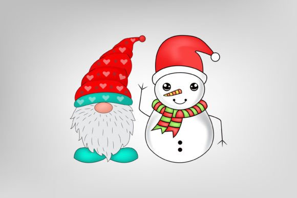Christmas Gnome Snowman Illustration Review