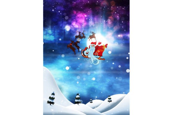 Christmas Night and Santa Illustrations for Local Branding