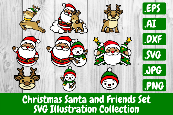Christmas Santa and Friends Illustration Review