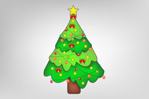 Christmas Tree Vector Sublimation for Editorial and Web Design