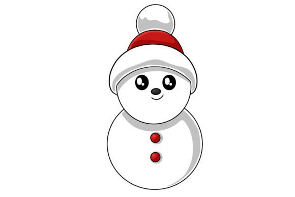 Cute Christmas Character Snowman Illustration