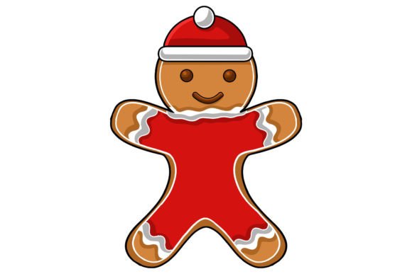 Cute Christmas Gingerbread Man Illustration for Blog & Web Design