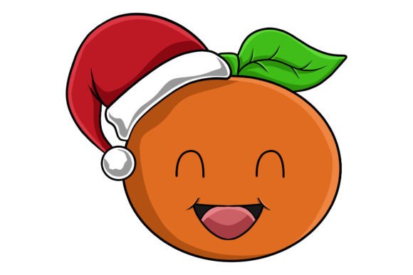 Cute Christmas Orange Illustration for Branding and Design Projects