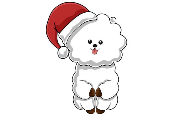 Cute Christmas Sheep Character Illustration