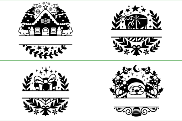 Cute Christmas Themed SVG Monogram for Local Business Branding