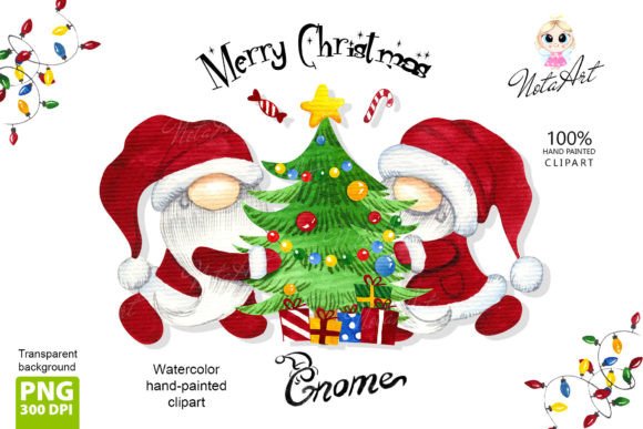 Gnomes Merry Christmas Illustrations for Content Publishing