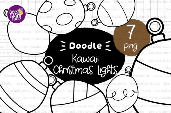 KDP Coloring Christmas Light Line Art for Festive Illustrations