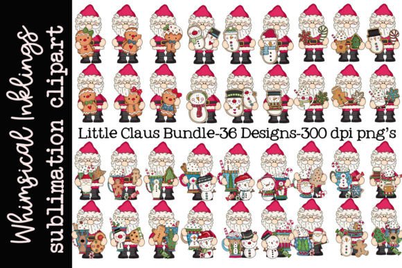 Little Claus Christmas Clipart Bundle for Festive Illustrations