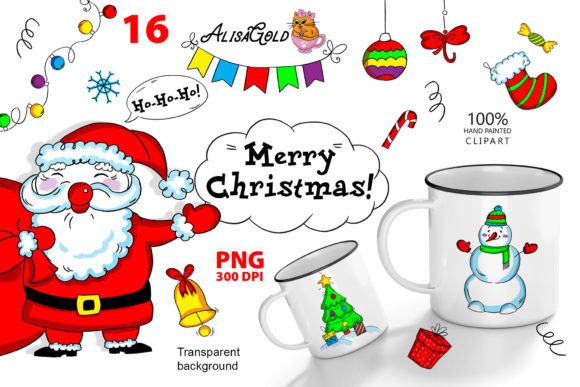 Merry Christmas Png Clipart Santa Claus Review