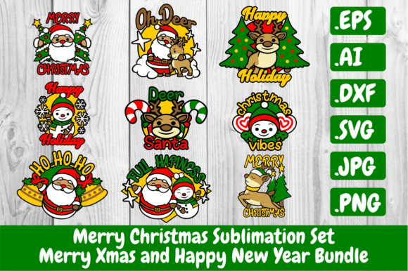 Merry Christmas Sublimation Set for Festive Crafting