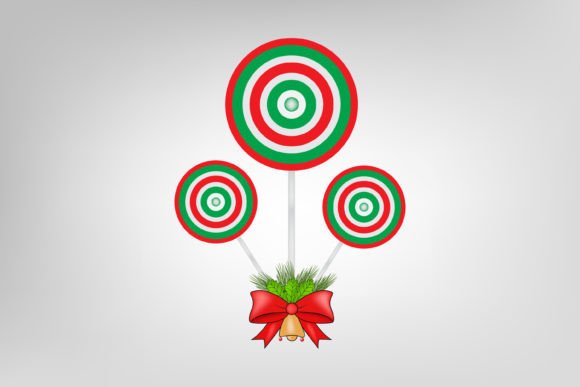 Swirl Candy Canes Lollipop Illustrations for Festive Crafting
