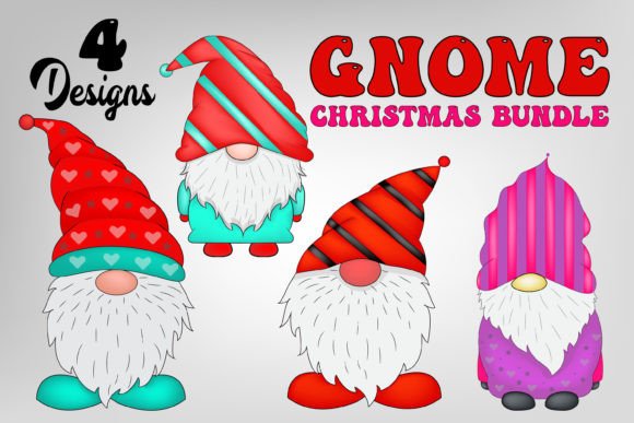Watercolor Christmas Gnome Bundle for Cricut & Handmade Projects