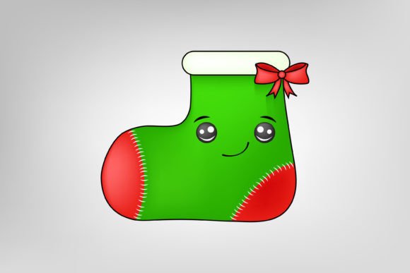 Watercolor Christmas Sock Vector for Blog and Web Design